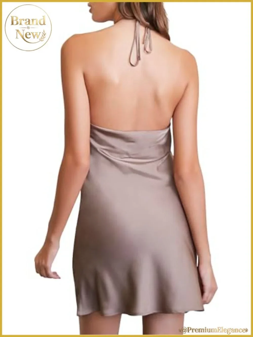 Forever 21 Satin Halter Slip Dress Mini Club Night Out